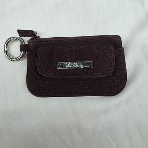 Vera Bradley Burgundy Quilted Keychain Pouch